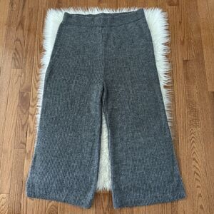 Daily Practice Anthropologie Wide Leg Pants Women’s XL Gray Chunky Knit Cozy